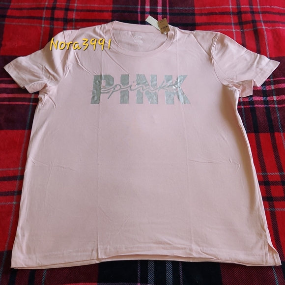 PINK Campus Short sleeve Tee size XL NWT - Picture 6 of 11